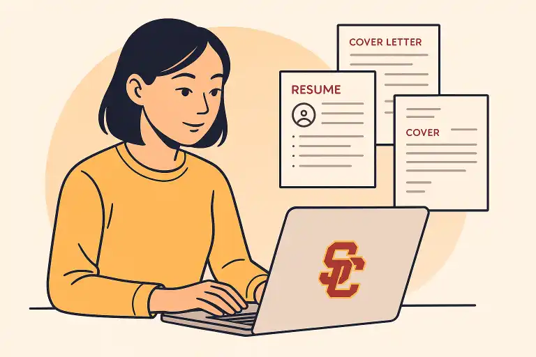 USC 求职材料资源导航：简历、求职信与 CV 从哪里找