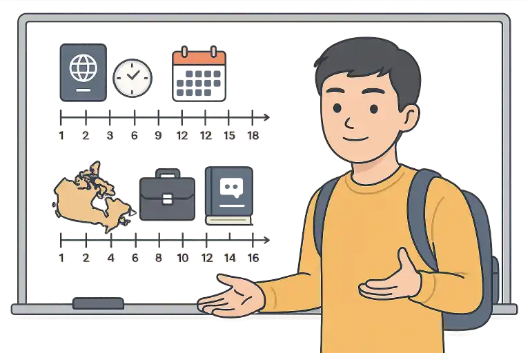 PGWP 到 PR 怎么排：按工签余期、NOC/TEER 与省份制定毕业后 12 个月行动表